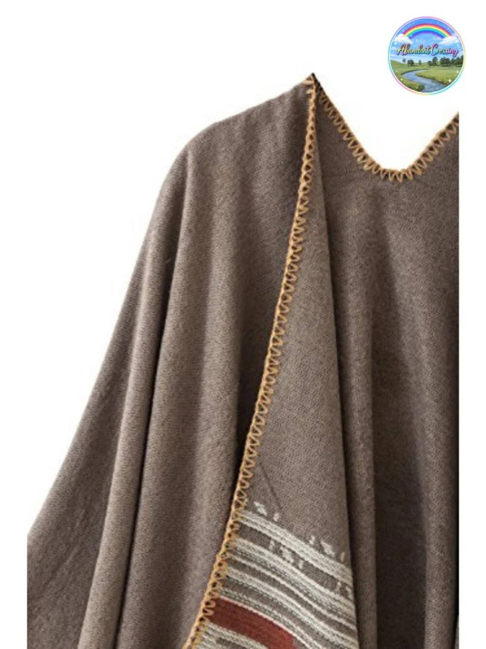 Heavyweight Polyester Sleeveless Knit Poncho Cape Wrap
